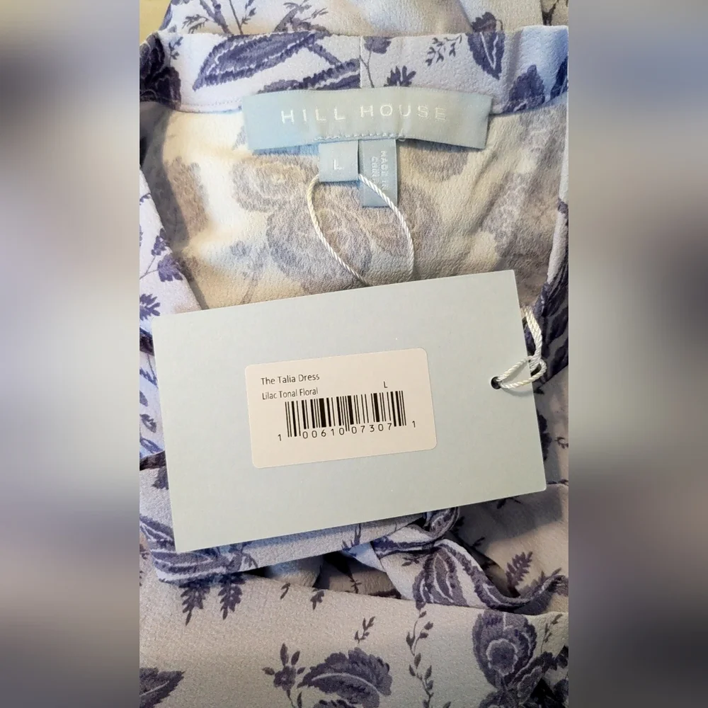 Hill House Home Talia Dress Lilac Tonal Crepe Large NWT - Picture 4 of 9